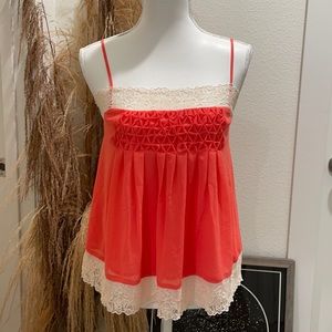 NWT Willow & Clay Slip Tank w/ Lace ahem
